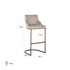 Bolton Quartz & Gold Bar Stool